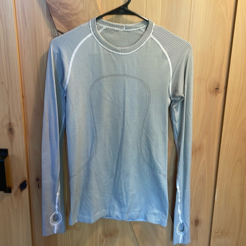 Lululemon Swiftly Tech striped long sleeve